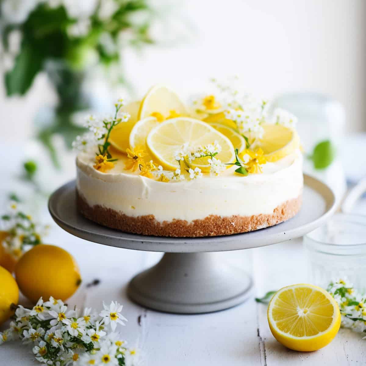 Chilled No-Bake Lemon Cheesecake