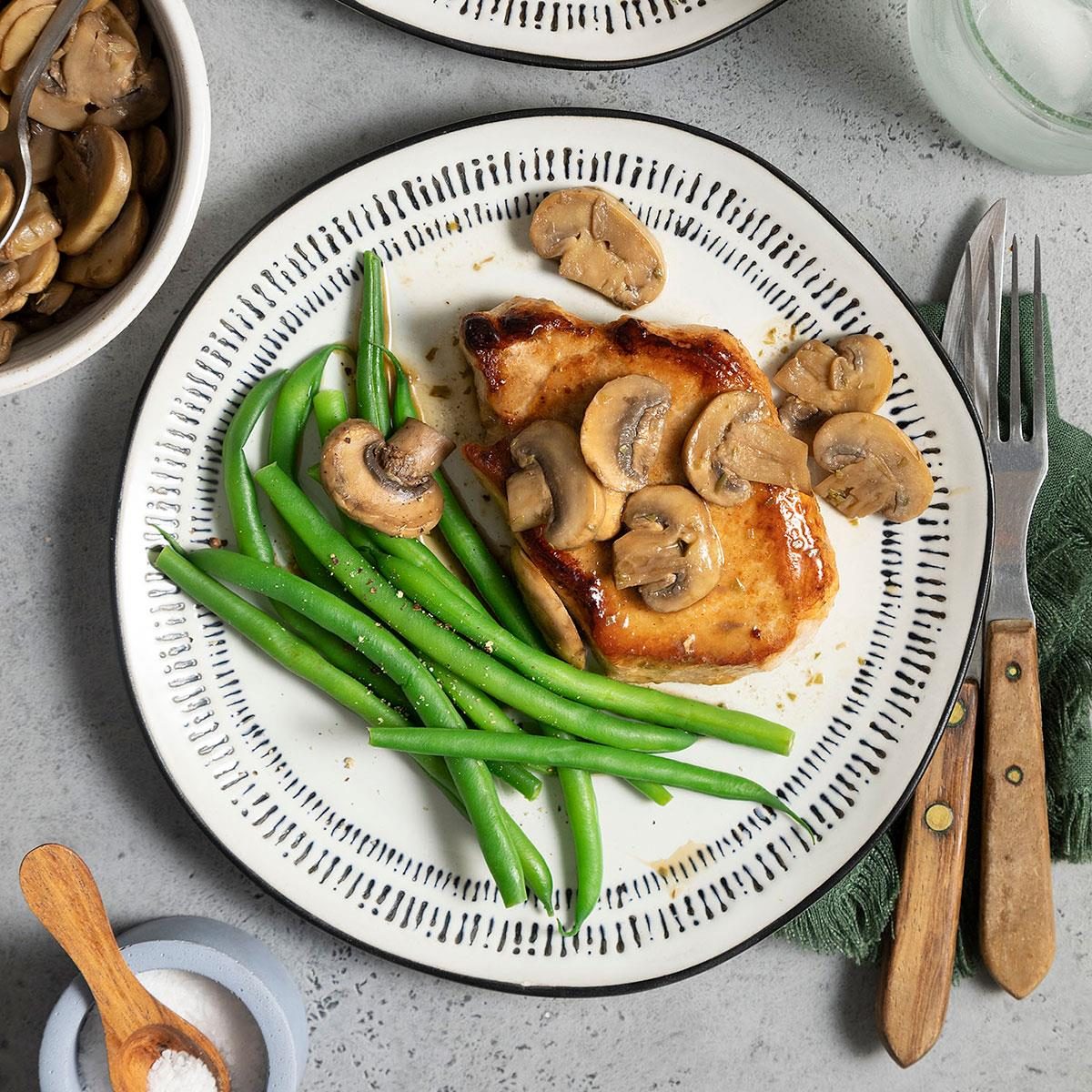 Elegant Mushroom Pork Chops