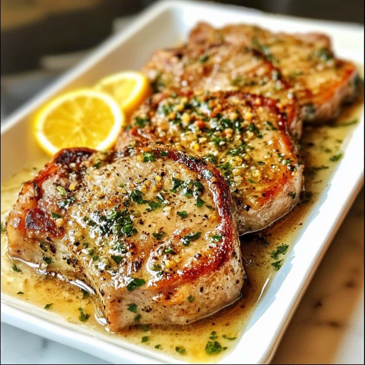 Lemon And Garlic Pork Platter