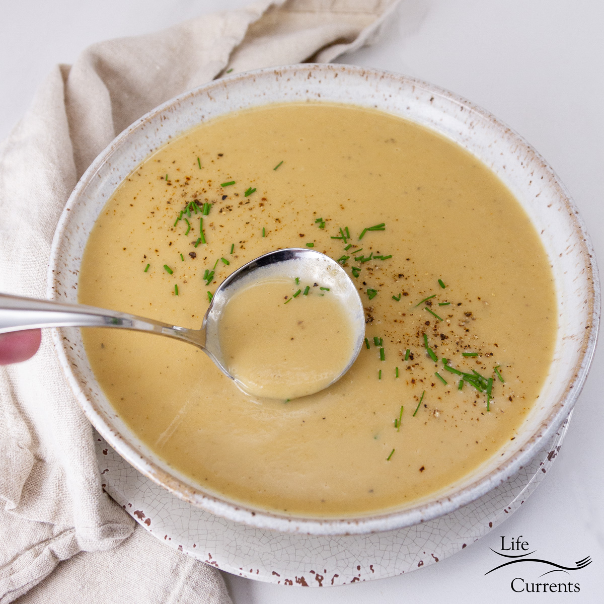 Curious Roasted Garlic Soup