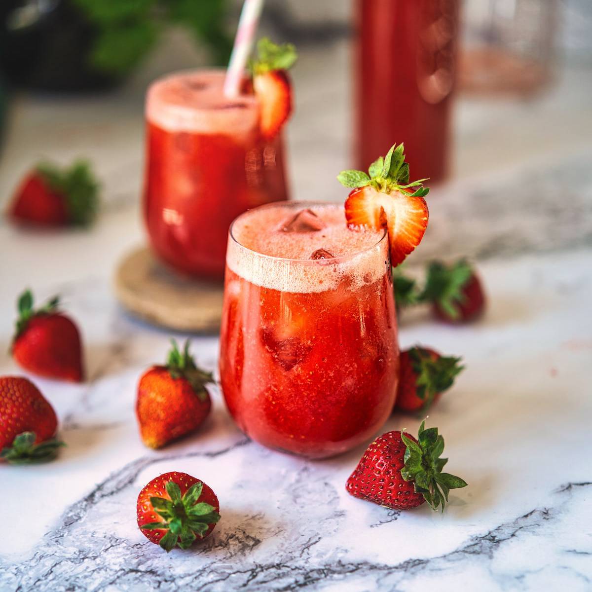 Fresh Hearty Strawberry Juice