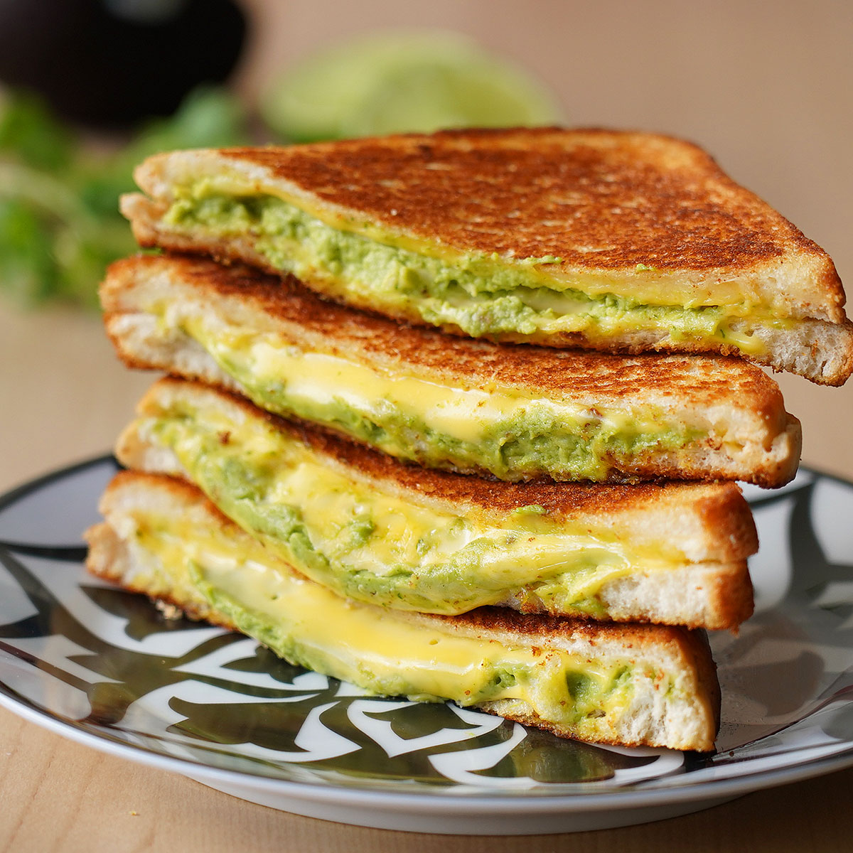 Grilled Avocado And Melted Cheese