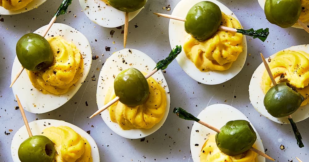 Green Olives With Deviled Eggs